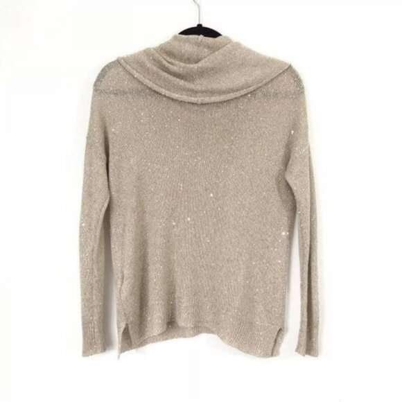 Joie Size XS Mildred Cowl Neck Sequin Lurex Pullover Sweater Alpaca Wool - Picture 2 of 8